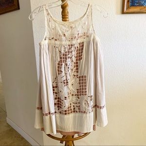 Tracy Reese embroidered tunic / mini dress P XS